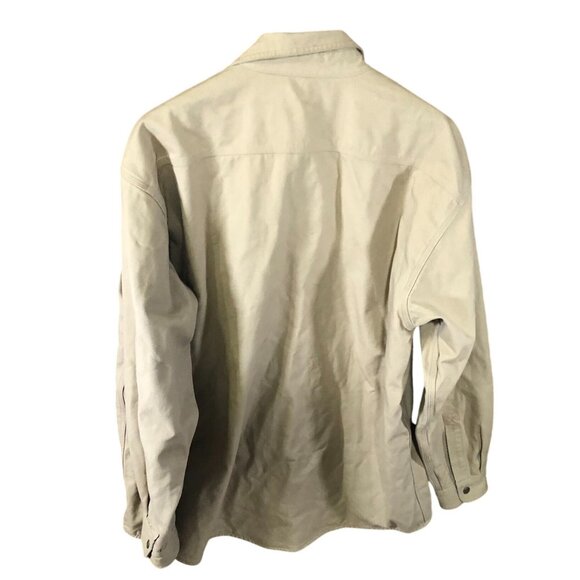 Vintage Carhartt Mens Shirt Jacket XLT Khaki Flannel Lined Snap Shacket S96GKH - Picture 2 of 16